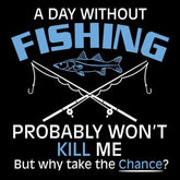 A Day without Fishing Graphic Sarcastic Funny T Shirt